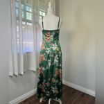 Dark Green Floral Print Tie Photo 7