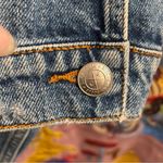 ZARA Women’s Embroidered Oversized Small Blue Jean Denim Jacket Unicorn Rainbow Photo 9