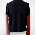 SheIn Women's Color Block Cropped Turtleneck Sweater Medium | EUC Photo 2