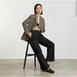 Everlane The ’80s Blazer Khaki Black Check Print Oversized Women's Size 4 NWT Photo 10