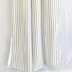 Foxiedox New Striped Criss Cross Bodice Slit Hem Flared Leg Jumpsuit White Black Photo 12