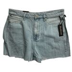 BLANK NYC  Women's Cut Out Pockets High Waist Raw Hem Denim Shorts Size 30‎ Photo 4
