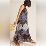 Maeve  Anthropologie Maxi Dress Halter Paisley Patchwork Katrina S Large. E8 Photo 1