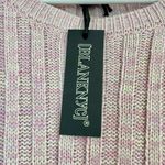 BLANK NYC Women’s Cable Knit Crew Neck Sweater Lilac Mist Size Medium NWT Photo 4
