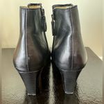 Taryn Rose TR-Devan-1 Leather Block Heel Black Booties Photo 4