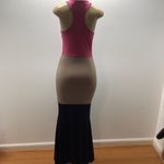 U.O. Elegant Pink, Tan, and Black Size Small Maxi Sleeveless Dress. Preloved Photo 5
