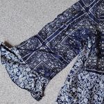 Suzanne Betro Boho Tyle Navy and White Floral Patterned Dress Size XL Photo 8