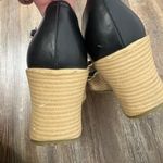 Mudd Y2K Cork Wedge Sandals Heels Size 9.5 Black/Tan Summer Vacation Beach Photo 8