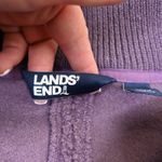 Lands' End  Women's M Purple Quarter Zip Mock Neck Sherpa Pullover Photo 6