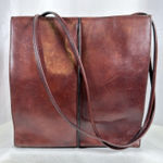 wilson's leather  Pelle Studio Tote Purse Brown Leather Shoulder Snap Vintage Med Photo 0