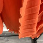 WD•NY NWT WD NY Orange and Black Pleated Maxi Skirt Size L Photo 3