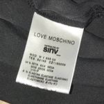 Love moschino  Size 6 Black Silk Ruffle Short Sleeve Top Photo 5