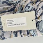 Joie  Margot Dress SZ 4 NWT 100% Silk Nightshadow Blue Sample Chiffon Midi Floral Photo 3