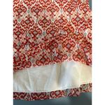 Garnet Hill  skirt size XL short geometric pattern red white lined tiered zipper Photo 6