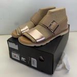 Sorel NIB Ella III Slingback Sandal Honest Beige Rose Gold Leather Strap Comfort Photo 0