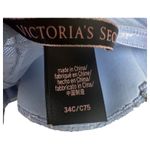 Victoria's Secret Blue Lace Semi Sheer Grommet Bustier Corset Top Size 34C Photo 4