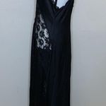 Vae Mode vintage black sexy nylon full length negligee nightgown Size L Photo 4