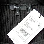 Theory NWT Pull-on Slim Midi in Black Ribbed Felted Wool-Cashmere Skirt P XS Photo 3
