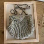 Anthropologie Vintage Gaston silver-tone beaded clam shell evening mini bag Photo 6