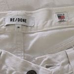 RE/DONE  White Mid Rise Distressed Jeans Photo 2