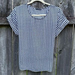 West Kei  Black And White Gingham Plaid Blouse | XS Photo 0