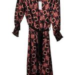 MISA Los Angeles  Wrap Robe in Prism Satin Size Medium belted NWT Photo 0