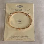 Krass&co Fresh &  Wifey Brass Rose Gold  Bracelet NIP Photo 0