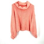 Free People Be Yours Pullover Cowlneck Long Sleeve Coral Sweater Top Photo 2
