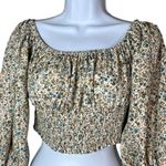 Boohoo Floral Print Long Sleeve Crop Top Size 4 Photo 1