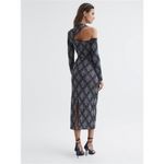 Reiss Anja Metallic Jacquard Knitted Midi Dress NWOT size XL (b45 ) Photo 1