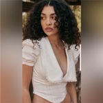 House Of CB  Augusta Puff Sleeve Corset Top NWOT size S white Peter Pan‎ Photo 2