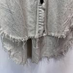 Thrill Patriotic Motorcycle Tunic Dress Ripped Off Sleeves Fringe Stars Stripes Blue Size XL Photo 3