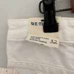 Free People NWT  White Beginner’s Luck Low Rise Slouch Jeans Shorts Size 32 Photo 7