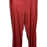 St. John  Annabel Straight Leg Wool Blend Dress Pants Cinnabar Size 16 Trouser Photo 0