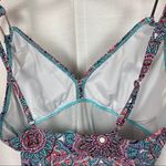 Spanx Love Your Assets In Bloom Blue&Pink Paisley One Piece Swimsuit Sz.L Photo 9