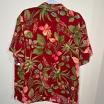 Sag Harbor Red Hawaiian Tropical‎ Shirt Photo 3