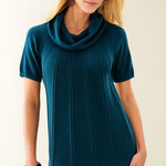 a.n.a  Deep Teal Cowl Neck Sweater Photo 0