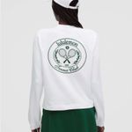 Lululemon Cotton French Terry Crewneck Pullover Tennis Club XL White Alouette Photo 1