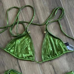 ASOS South Beach Green Metallic Bikini Photo 5
