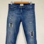 Current/Elliott Current Elliott Anthropologie Distressed The Stiletto Low Rise Skinny Jeans 28 Photo 1