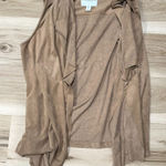 Katherine Barclay  Montreal Cardigan Tan Suede Vest Women’s Large Photo 0