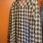Faded Glory Women’s shirt, extra‎ large black-and-white gingham, fair used condition. Photo 3