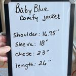 Free Country Baby Blue Plush Fluffy Jacket Womens Large Photo 11