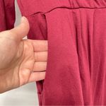 Garnet Hill  Burgundy Fax Wrap Fit & Flare 3/4 Sleeve Mini Dress Womens S Casual Photo 1