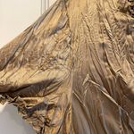 Sunny Leigh Short Sleeve V-Neck Crinkle Blouse Bronze Brown Size Medium Photo 1