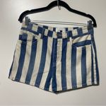 Current/Elliott  The Westside Jean Short Blue White Bay Stripes Size 29 Photo 5