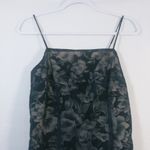 Alyn Paige  Vintage Blue Dress Velour Floral Pattern Size 7/8 Photo 2