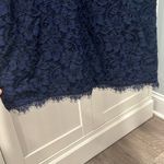 Diane Von Furstenberg  Zarita Midnight Navy Blue Stretch Lace Shift Dress, Size 4 Photo 5