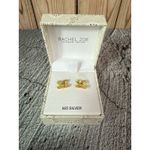 Rachel Zoe NEW IN BOX  925 Sterling Vermeil Hawaiian Flower Earrings Photo 1