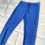 SheIn Royal Blue Knot Waist Ribbed Rib Knit Solid Leggings Large Photo 6